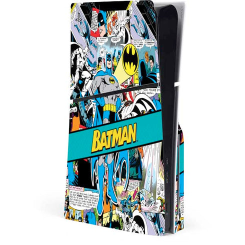 DC Comics Batman Vintage Pose Collage Art PlayStation PS5 Skins